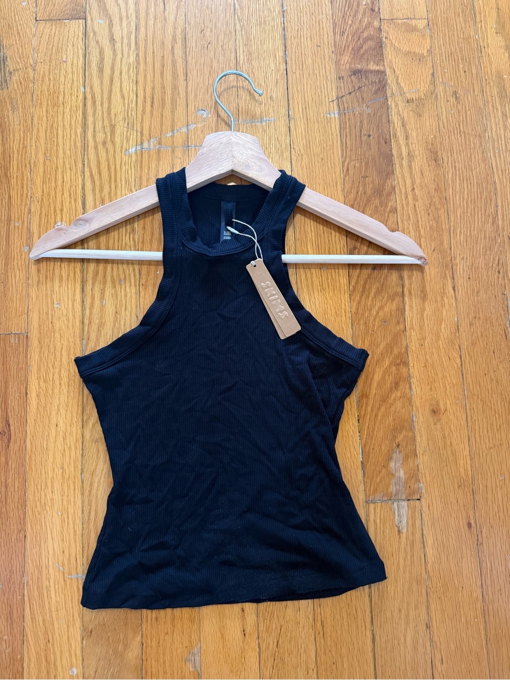 SKIMS Ribbed Racerback Tank Top - Black